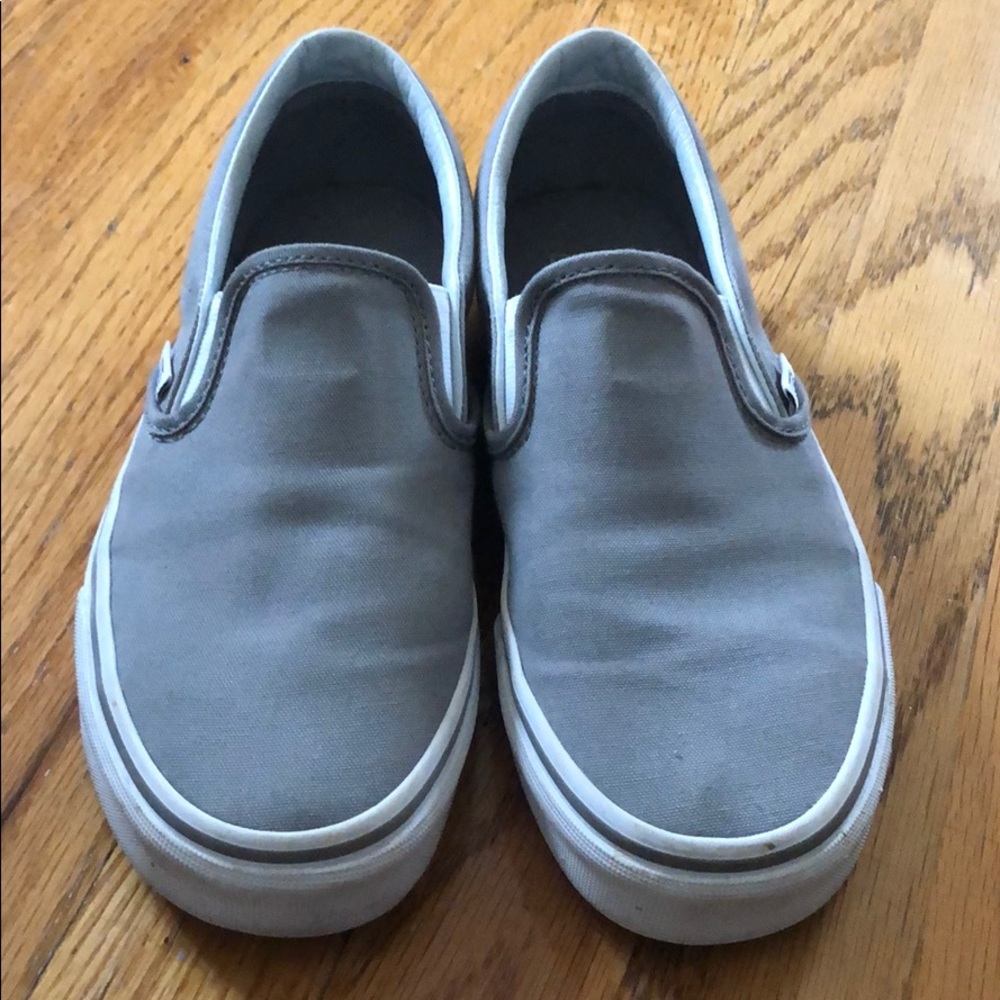 Grey slip-on Vans
